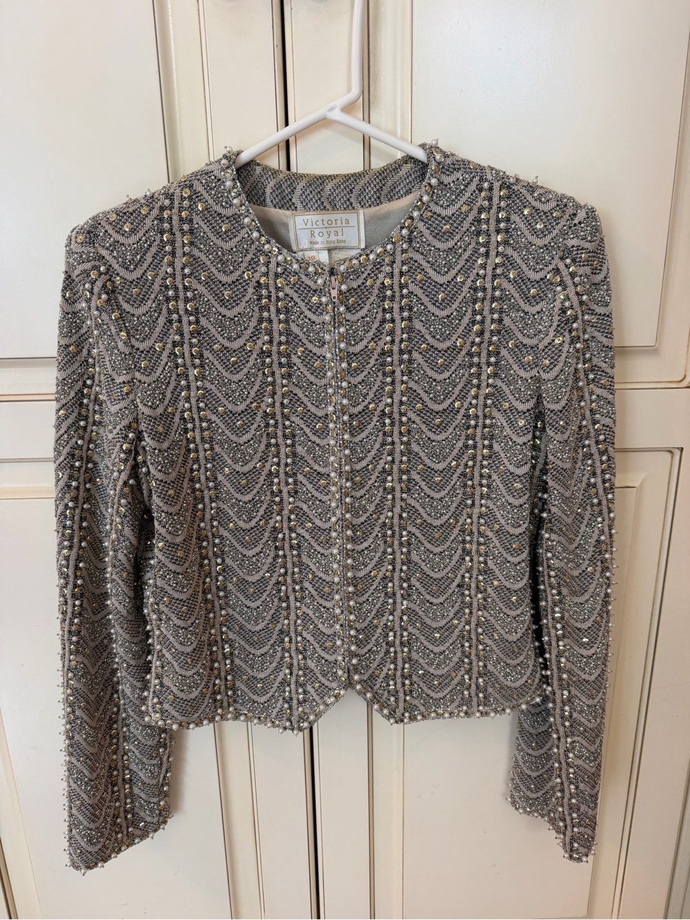 Victoria Royal Vintage Silver & Gold Beaded Jacket